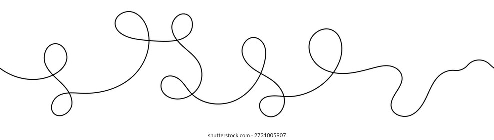 Organic freeform squiggle line isolated on white