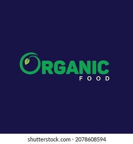 Organic fresh food logo design template