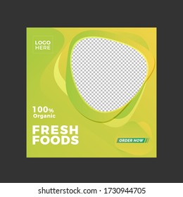 Organic Fresh Foods Social Media Post Template