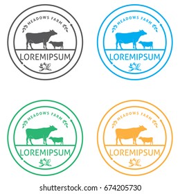 Organic Fresh Product. Vector logo.Farm Fresh badge illustration. Organic product sticker. Farmers Market emblem