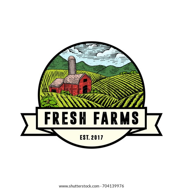 Organic Fresh Product Vector Logofarm Fresh Stock Vector Royalty Free