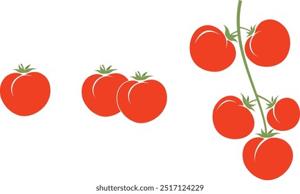 Tomate Vermelho Fresco Orgânico Maduro: Ilustração Vetorial Suculenta. Vetor de estoque para Alimentação e Agricultura. Ilustração de alimentos.