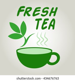 Organic fresh tea logo concept for tea shop
