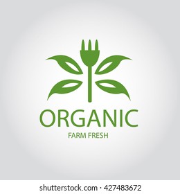 Organic Fresh vector , logo design
