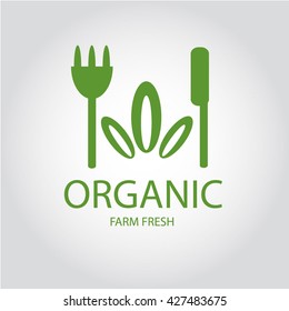 Organic Fresh vector , logo design