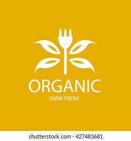 Organic Fresh vector , logo design