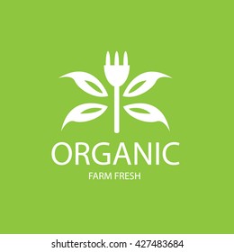 Organic Fresh vector , logo design