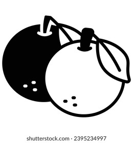 Organic fruit, have a look at this beautifully designed icon of oranges