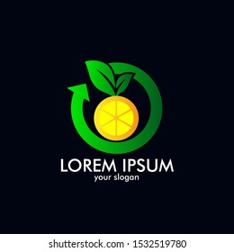 organic fruit logo icon for farm and agriculture industry symbol