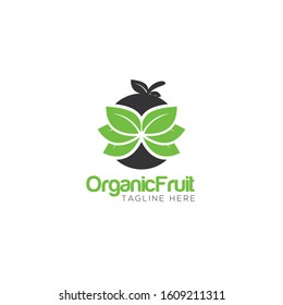 Organic Fruit Logo and Icon Vector Template