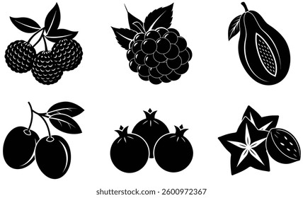 Organic Fruit Vector Collection - High-Quality Editable Illustrations
