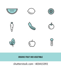 organic fruit and vegetable icon