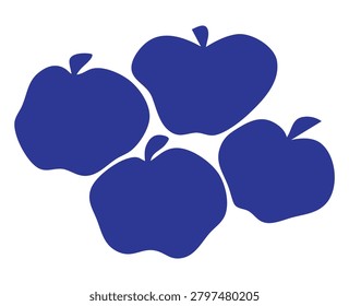 Organic Fruit and Vegetable Silhouette Collection – Botanical Food Vector Set
