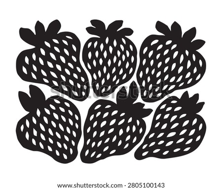 Organic Fruit and Vegetable Silhouette Collection – Botanical Food Vector Set