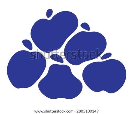 Organic Fruit and Vegetable Silhouette Collection – Botanical Food Vector Set