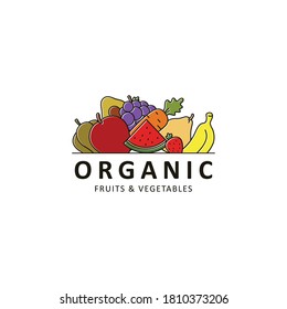 Vorlage für das Logo "Organisches Obst und Gemüse"