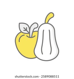 Organic Fruits icon vector stock illustration
