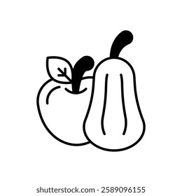Organic Fruits icon vector stock illustration