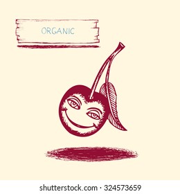 Organic fruits.Cherry.