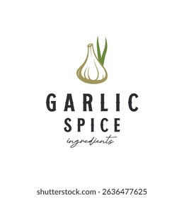 organic garlic abstract logo design with the best quality.
