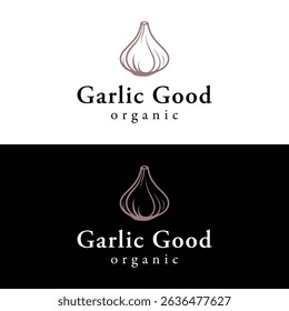 organic garlic abstract logo design with the best quality.