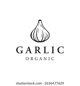 organic garlic abstract logo design with the best quality.