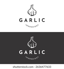 organic garlic abstract logo design with the best quality.