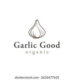 organic garlic abstract logo design with the best quality.