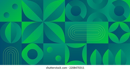 Organic geometric pattern. Abstract mosaic food plant background flat bauhaus design, Vector geometry banner swiss style