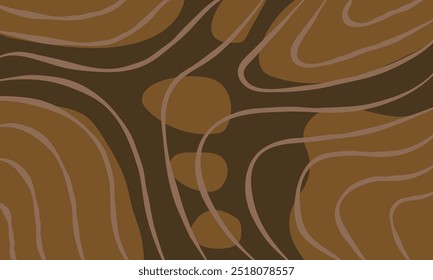 Organic geometric simple shape irregular pattern in style retro