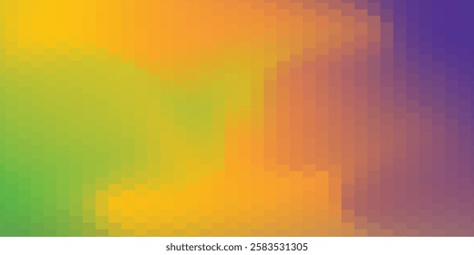 Organic Gradient of Earthy Tones: Subtle Transition in Pixelated Geometry