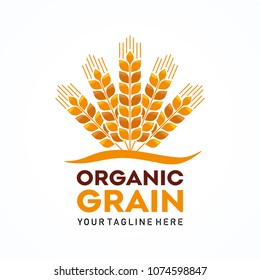 Organic Grain Logo Template Design Vector
