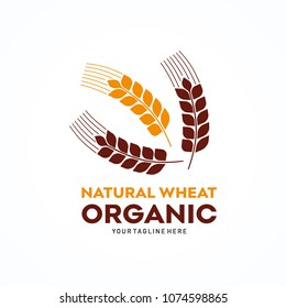 Organic Grain Logo Template Design Vector