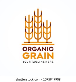 Organic Grain Logo Template Design Vector