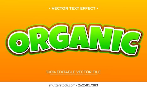 Organische grüne 3D bearbeitbare Texteffektdatei, Vektor