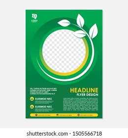 Organic Green Flyers Templates with Elegant, unique & Creative design, suitable for Flyer, cover, brochure and other