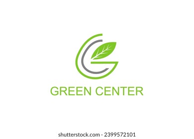 Organic green leaf logo design, environment back to nature icon symbol.