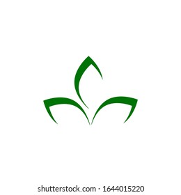 Organic Green Leaf Natural Logo Vector Stock Vector (Royalty Free ...