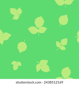 Organic green leaves seamless pattern