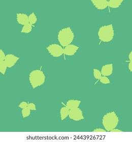 Organic green  leaves seamless pattern