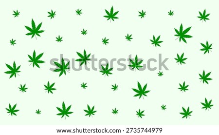 organic green marijuana leaves pattern background vector