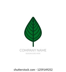 Organic Green Plant Nature Farm Agriculture Business Company Stock Vector Logo Design Template