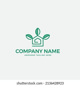 Organic and Green Real Estate Logo Template