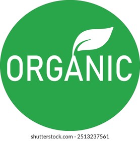 organic green sign vector eps 10