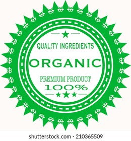 organic grunge stamp with on vector illustration
