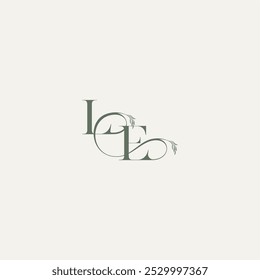 organic hairline logotype EL elegant and elegant logo wedding concept monogram letter