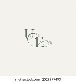 Bio-Haarlogotype EU elegantes und elegantes Logo Hochzeitskonzept Monogramm