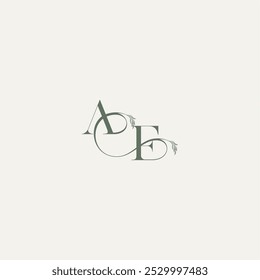 Logotipo orgánico de la línea del cabello FA elegante y elegante logo concepto de boda monograma carta