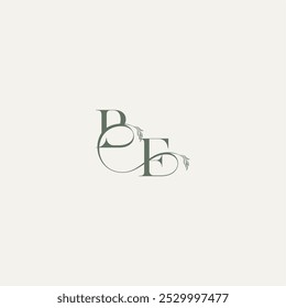 organic hairline logotype FB elegant and elegant logo wedding concept monogram letter
