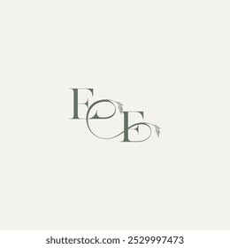 organic hairline logotype FE elegant and elegant logo wedding concept monogram letter